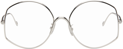 Shop Loewe Silver Refined Metal Glasses In Palladium