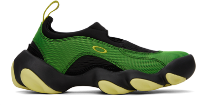 Shop Oakley Factory Team Green Flesh Sandals In Green / Lemon