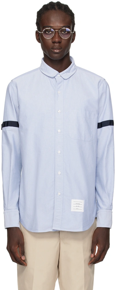 Shop Thom Browne Blue Button Shirt In 480 Light Blue
