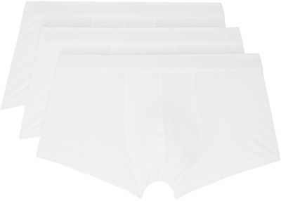 Shop Sunspel Three-pack White Boxers