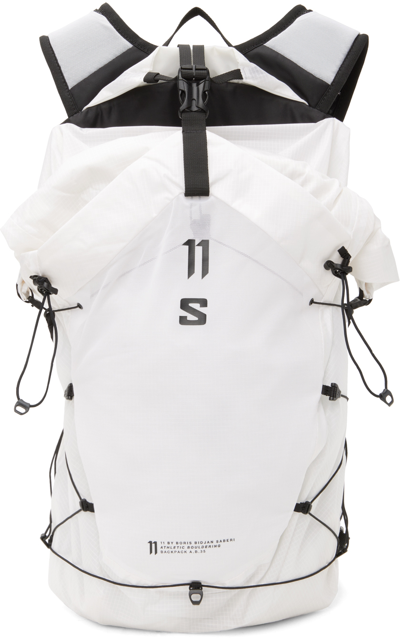 Shop 11 By Boris Bidjan Saberi White Salomon Edition 11s A.b.1 Backpack In White / Black