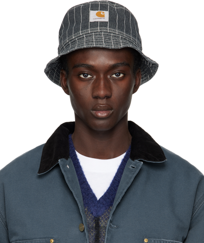 Shop Carhartt Black Orlean Bucket Hat In 1xx06 White/black