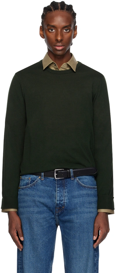 Shop Tiger Of Sweden Green Nichols Sweater In 46t_black Green