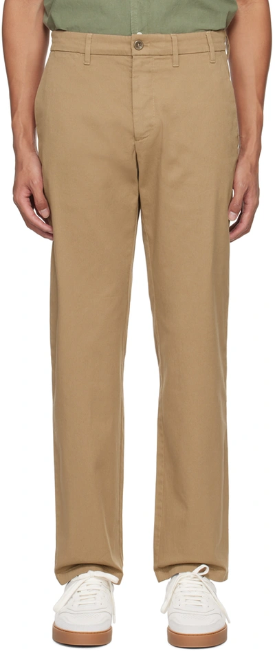 Shop Norse Projects Beige Aros Trousers In 0966 Utility Khaki