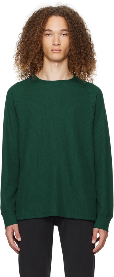Shop Outdoor Voices Green Fasttrack Long Sleeve T-shirt In Conifer