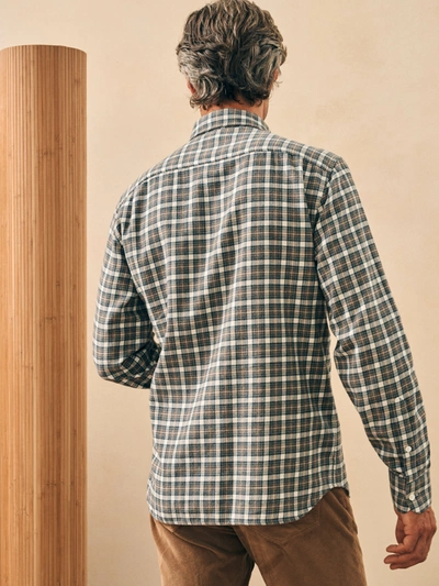 Shop Faherty Reserve Flannel Shirt In Stony Hill Plaid