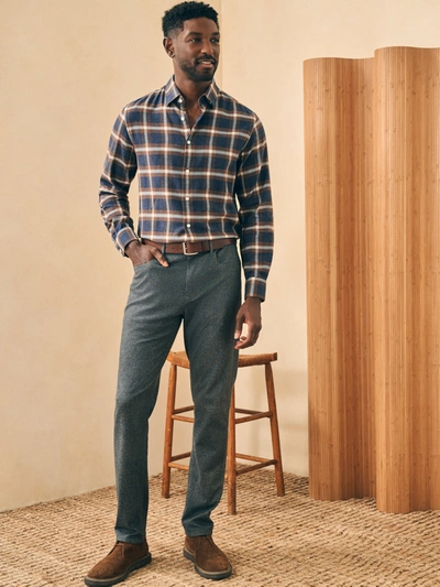 Shop Faherty Reserve Flannel Shirt In Fern Canyon Plaid
