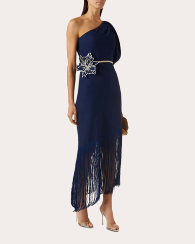 Shop No Pise La Grama Women's Datiles & Sunset Dress In Blue