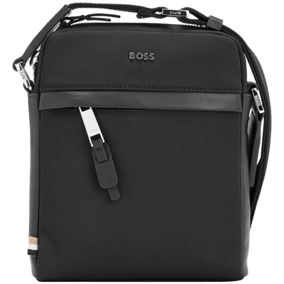 Shop Boss Business Boss Highway Zip Shoulder Bag Black In Navy