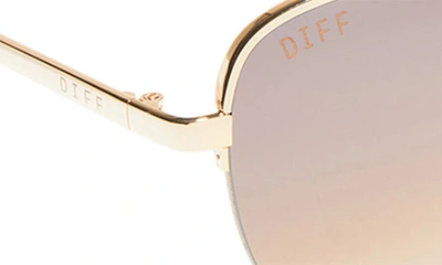 Shop Diff 59mm August Aviator Sunglasses In Gold