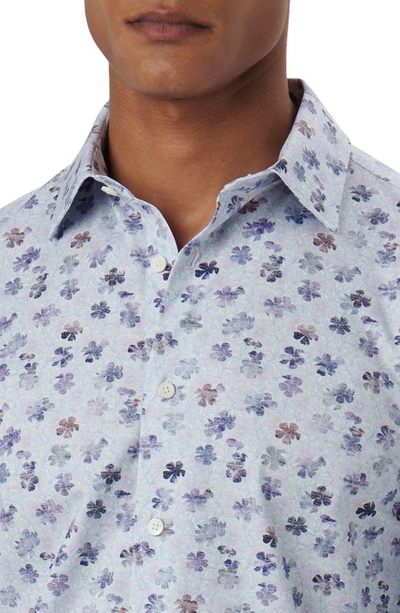 Shop Bugatchi Ooohcotton® Print Button-up Shirt In Lavender