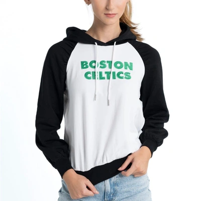 Shop Lusso White Boston Celtics Marlowe Tri-blend Raglan Pullover Hoodie