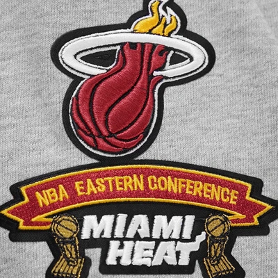 Shop Pro Standard Heather Gray Miami Heat Crest Emblem Pullover Sweatshirt