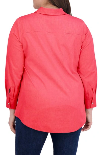 Shop Foxcroft Cici Tunic Blouse In Simply Red