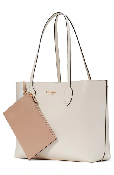 Shop Kate Spade Large Bleecker Leather Tote In Cream.