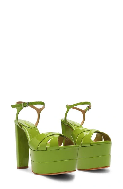 Shop Schutz Keefa Platform Sandal In Bright Leaf