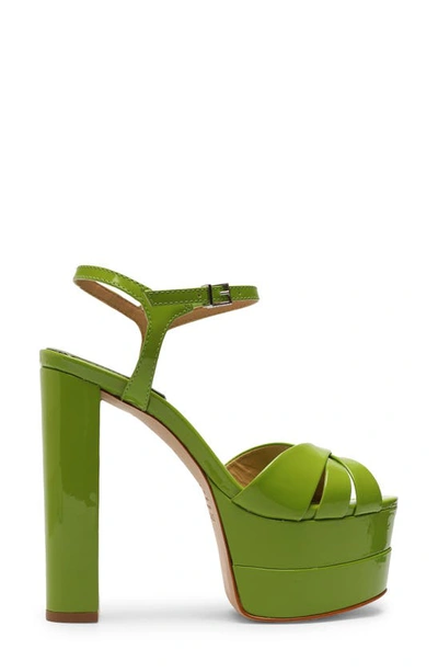 Schutz Keefa Platform Sandal In Bright Leaf