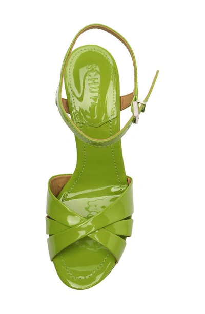 Shop Schutz Keefa Platform Sandal In Bright Leaf