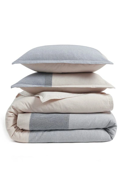 Dkny Pure Color Blocked Comforter Set, King In Blue