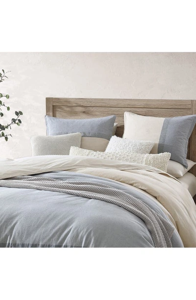 Dkny Pure Color Blocked Comforter Set, King In Blue