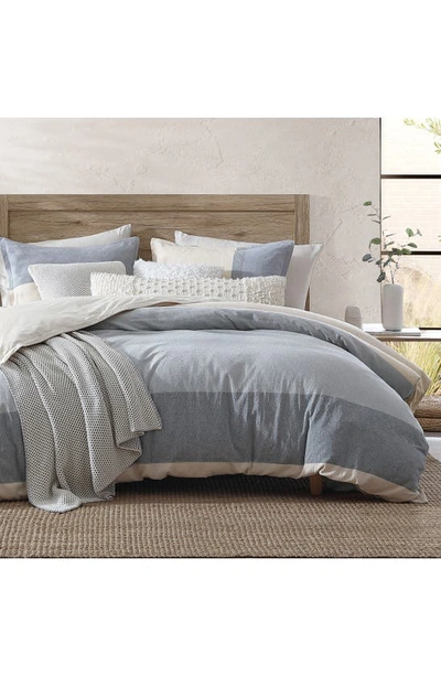 Dkny Pure Color Blocked Comforter Set, King In Blue