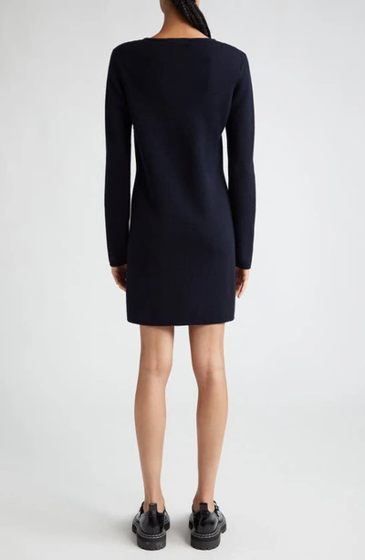 Shop Max Mara Eridani Long Sleeve Wool Sweater Dress In Ultramarine
