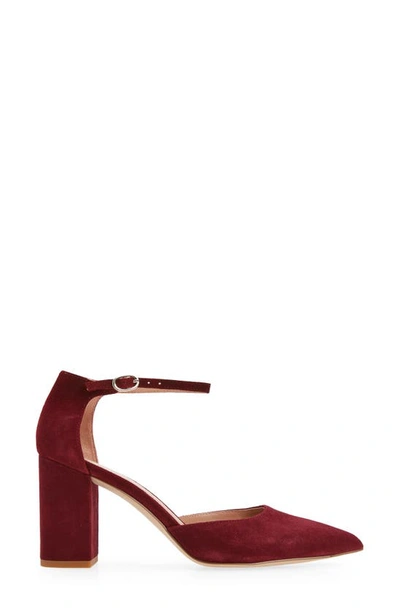 Shop Nordstrom Paola Ankle Strap Pointed Toe Pump In Burgundy London
