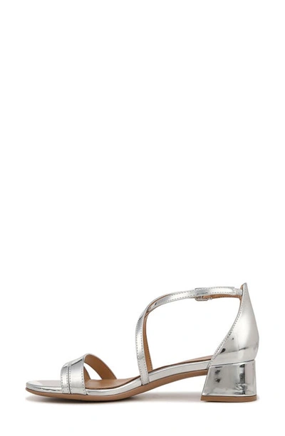 Shop Naturalizer June Ankle Strap Sandal In Silver Faux Leather