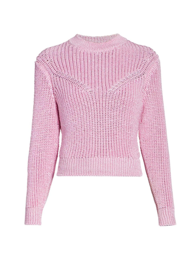 Shop Isabel Marant Women's Yandra Knit Crewneck Sweater In Light Pink
