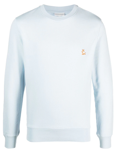 Shop Maison Kitsuné Sweatshirt With Application In Blue