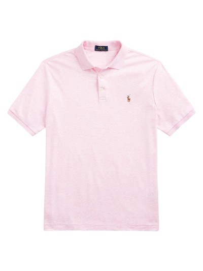 Shop Polo Ralph Lauren Men's Collared Polo Shirt In Bath Pink Heather