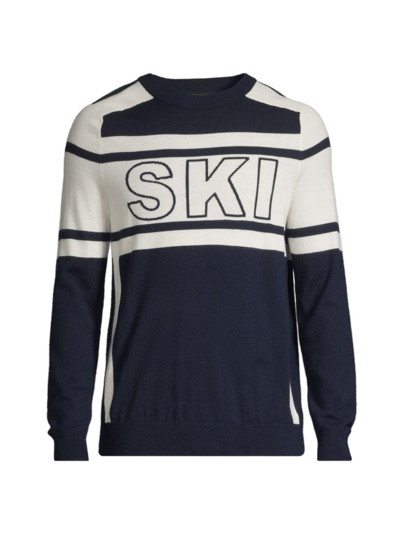 Shop Perfect Moment Men's Ski Wool Sweater In Navy
