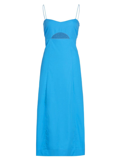 Shop S/w/f Women's Half Moon Cotton Midi-dress In Deep Blue