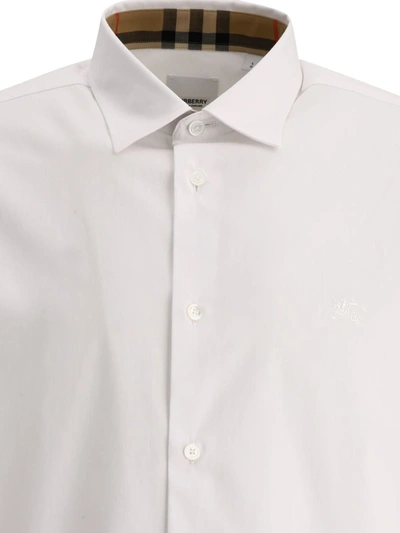 Shop Burberry "sherfield" Shirt In White
