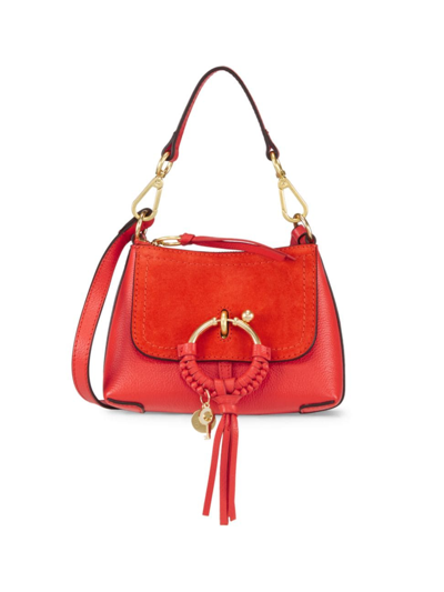 Shop See By Chloé Women's Mini Joan Leather Hobo Bag In Gypsy Orange