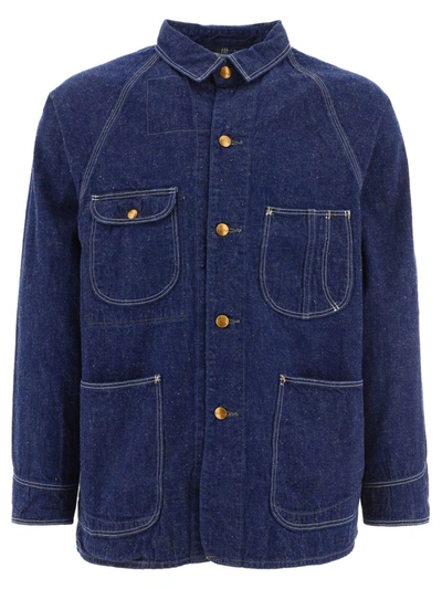 Shop Orslow "1950's" Overshirt Jacket In Blue
