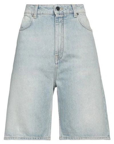 Shop Loulou Studio Woman Denim Shorts Blue Size 25 Organic Cotton