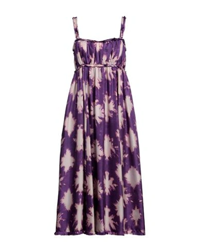 Shop Ulla Johnson Woman Midi Dress Mauve Size 6 Silk In Purple