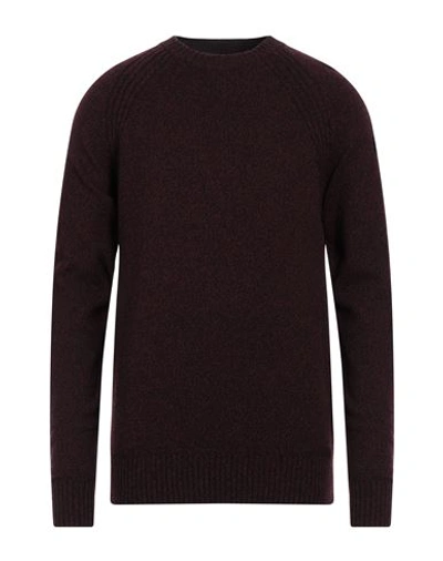 Shop Peuterey Man Sweater Burgundy Size M Wool, Polyamide In Red