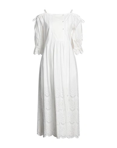 Shop Ulla Johnson Woman Maxi Dress White Size 8 Cotton