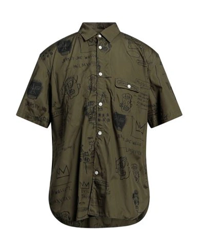 Shop Junya Watanabe Comme Des Garçons Man Shirt Military Green Size L Cotton