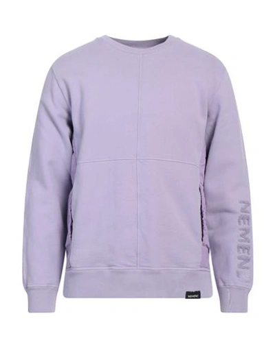Shop Nemen Man Sweatshirt Lilac Size Xl Cotton, Nylon In Purple