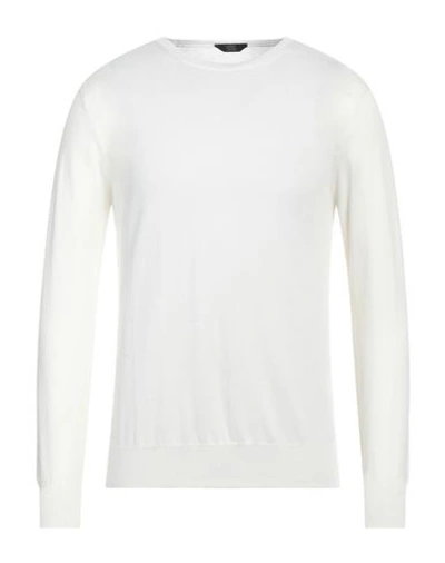 Shop Hōsio Man Sweater Ivory Size L Cotton In White