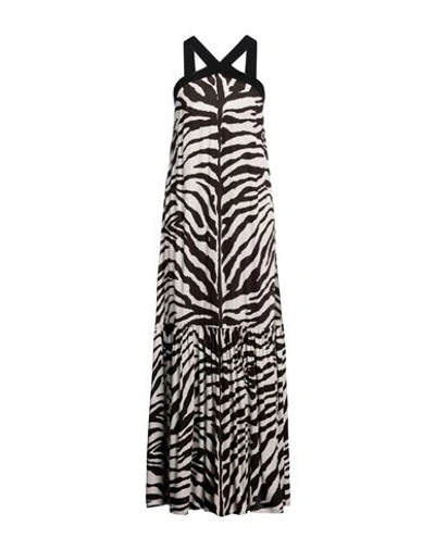 Shop Kaos Woman Maxi Dress Light Grey Size 8 Viscose