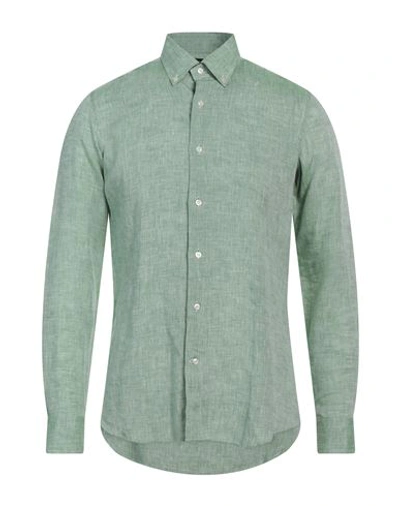 Shop Alea Man Shirt Light Green Size 15 ½ Linen