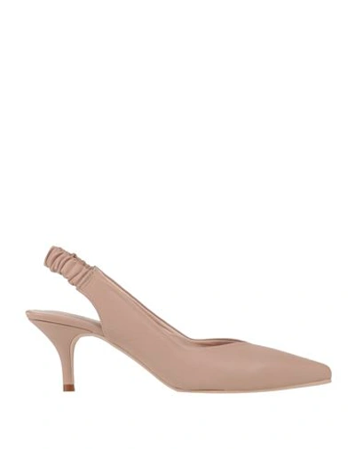 Shop Daniele Ancarani Woman Pumps Blush Size 7.5 Leather In Pink