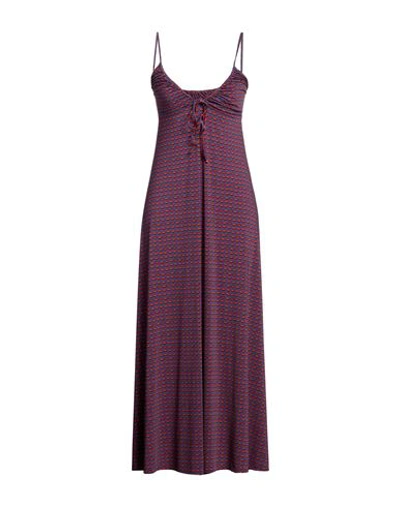 Shop Siyu Woman Midi Dress Dark Purple Size 6 Polyamide, Elastane
