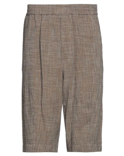 Shop Barena Venezia Barena Man Shorts & Bermuda Shorts Brown Size 36 Viscose, Linen