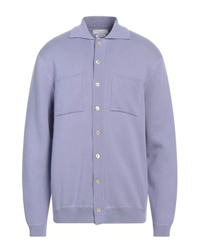 Shop Daniele Fiesoli Man Cardigan Light Purple Size Xl Cotton