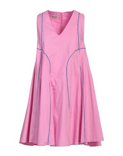 Shop Mariuccia Woman Mini Dress Pink Size S Cotton